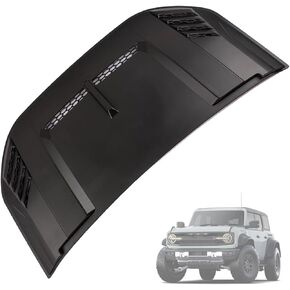 Hood Air Intake Vent Scoop, FIT 2021-2023 Ford Bronco, Black ABS Plastic, Modern Stylish Design, Easy Installation