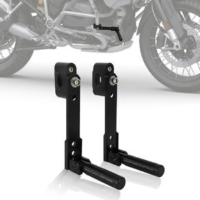 Motorcycle Highway Footpegs Adjustable Adventure Foot Pegs 7/8"-1.25"Crash Bar Pedal Rest CNC Mount for DR650 Tenere 700 KLR 650 TW200 XR650L CRF300L 390 790 890 1290 V-storm ADV Dual Sport