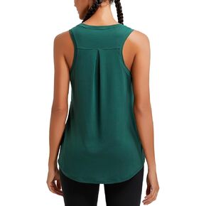 RUNNING GIRL Women's Sleeveless Workout Tops, Loose Fit Active Tennis Yoga Shirts Athletic Running Tank Tops for Women