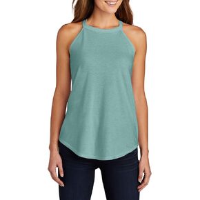 Fluffy Unicorn Ladies Perfect Tri Blend Summer Prockit أو Yoga Rocker Tank Top