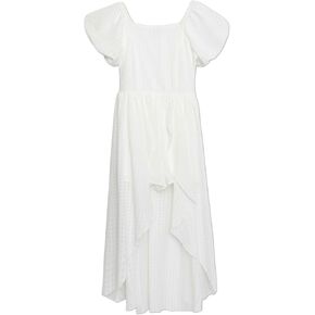 Speechless Girls' Puff Sleeve Maxi Walk Through Party Dress