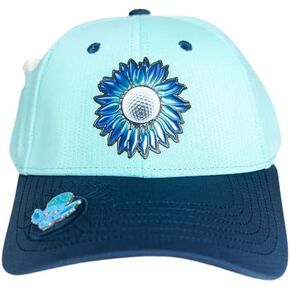 Ladies Adjustable Hats - Tee Holder with Tees & Bill Magnet with Ball Marker - 100% Custom Made