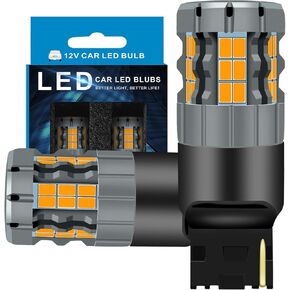 7440 LED Turn Signal Bulbs Compatible For Nissan Rogue 2008-2023 (Rear), Amber Yellow, Plug and Play, Pack of 2