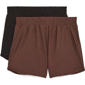 Danskin Women's 2 Pack Super Soft Tulip Hem Shorts