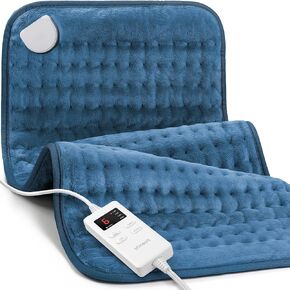 Heating Pad for Back Pain & Period Cramps, Portable Electric Heating Pad for Neck and Shoulders and Back with Auto Shut Off Large, Christmas Gifts for Women, Men, Dark Blue