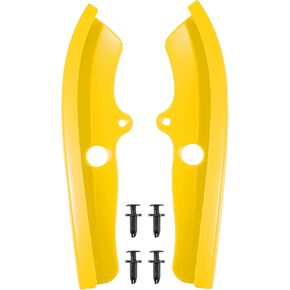 X AUTOHAUX 1 Pair Front Bumper Lip Splitter Protector for Dodge Challenger Scat Pack 2015 2016 2017 2018 2019 2020 2021 for Dodge Challenger GT and RT Accessories 2019 2020 2021 Yellow