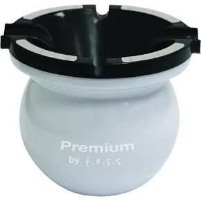 Fess Products توهج في Dark 4 Inch Premium Spill Proof Cigartte Cigartte Cigarty- White