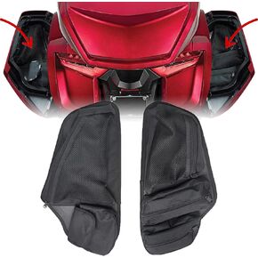 Motorcycle Saddle Bag Lid Organizers Side Case Trunk Storage Gear Bag Pocket Compatible with Honda Gold Wing Tour DCT Airbag 1800 GL1800 F6B GL 1800 2018-Up (A Pair of Bags)