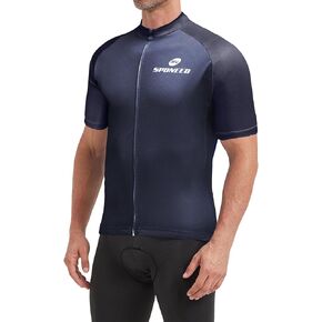 sponeed Men's Cycling Jersey Short Sleeve with 3 Pockets Moisture Wicking Quick Dry Bicycle Shirt