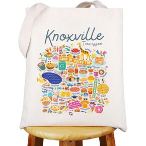 WZMPA Knoxville Tennessee Tote Bag Knoxville Trip Merchandise Knoxville Tour Canvas Handbag For Knoxville Journey