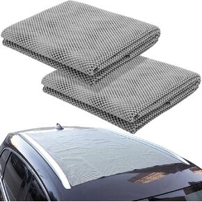 RunNico 2 Pcs Roof Protective Mat for Cargo Bags, 55'' x 39'' Anti-Slip Roof Cargo Pad, Non-Scratch Car Roof Rack Liner for Most Vehicles Rack Trunk Storage Accessories