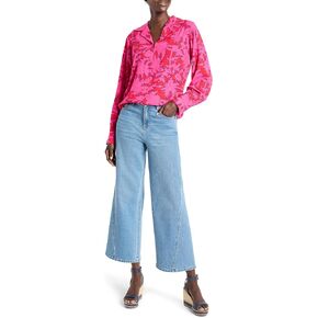 NIC+ZOE Women's Clashy Petals Poet Blouse
