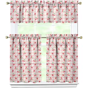 Strawberry Kitchen Stertains alwass و sties for windows ، starte window starte stail alte alpe rects ، decord المطبخ لغرفة المعيشة ، 54'x 36 ''