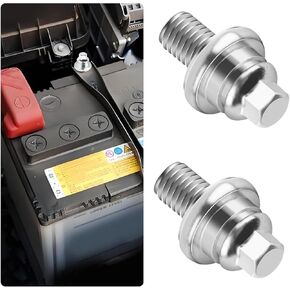 2PCS 3/8''-16 Battery Terminal Bolts,Q235 Steel Side Post Battery Bolts for Battery Retention,Motorcycle Battery Bolts Car Accessories Compatible with Chevrolet GMC Buick Oldsmobile