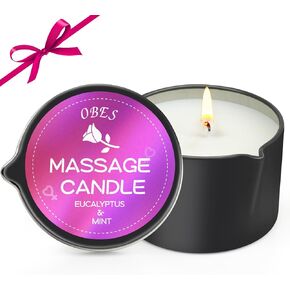 Soy Wax Warming Massage Candle for Relaxing and Skin Moisturizing, Scented Candles for Couples, Romantic Gift Scented Candles for Home SPA