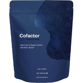 ELYSIUM Cofactor – 4-in-1 Collagen Peptides Powder w/NAD+, Hyaluronic Acid & Vitamin C for Skin, Hair, Nails, Joints & Cellular Health, Collagen Supplements for Men & Women – Unflavored, 28 Servings