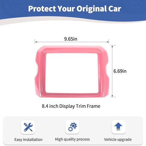 RT-TCZ for Jeep JL Center Console Radio Display Panel Trim Cover for Jeep Wrangler JL JLU Gladiator JT 2018-2023 Pink Interior Accessories 8.4 inch in Saudi Arabia
