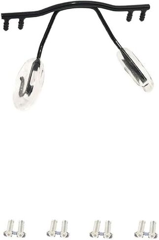 Glasses Nose Pads Arm Frameless Metal Eyeglasses Nose Bridge Glasses Parts Replacement Repair Kits(Black) in Kuwait