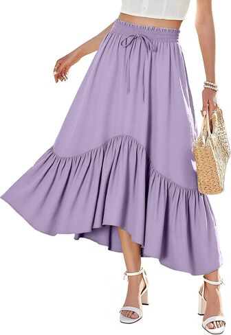 TCHH-DayUp Maxi Skirts for Women Long Flowy Skirts Summer High Waisted Skirts for Women in Saudi Arabia