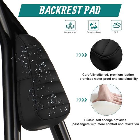 MoKitDora Sissy Bar 26" Passenger Meathook Backrest for Harley 2018-UP Softail Low Rider Sport Glide FLSB FXLR FXLRS FXLRST FXRST, Black in Saudi Arabia