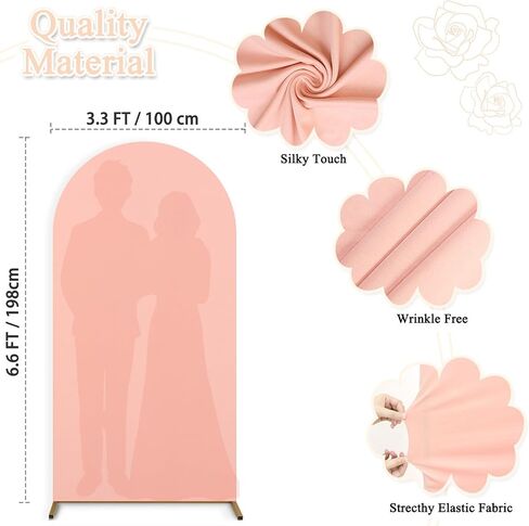 Dusty Blue Arch Cover 7.2FT Spandex Fitted Wedding Arch Covers Round Top Arch Cover Backdrop Fabric for Balloon Arch Stand Cover Chiara Backdrop Cover for Baby Shower Birthday Party Decor in Saudi Arabia