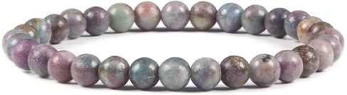 Justinstones Gem Semi Precious Gemstone 6mm Round Beads Stretch Bracelet 6.5 Inch in Saudi Arabia