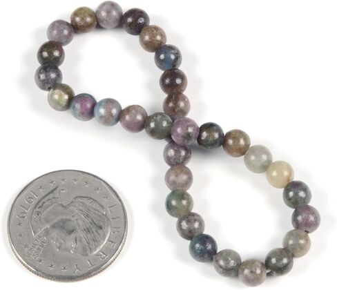 Justinstones Gem Semi Precious Gemstone 6mm Round Beads Stretch Bracelet 6.5 Inch in Saudi Arabia