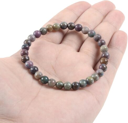 Justinstones Gem Semi Precious Gemstone 6mm Round Beads Stretch Bracelet 6.5 Inch in Saudi Arabia