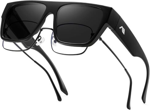 kimorn Fit Over Glasses Sunglasses for Women Men Trendy Square Shades Sun glasses Polarized UV400 Protection in Kuwait