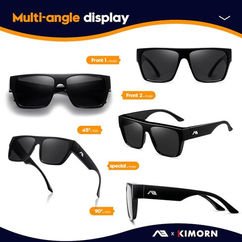 kimorn Fit Over Glasses Sunglasses for Women Men Trendy Square Shades Sun glasses Polarized UV400 Protection in Kuwait