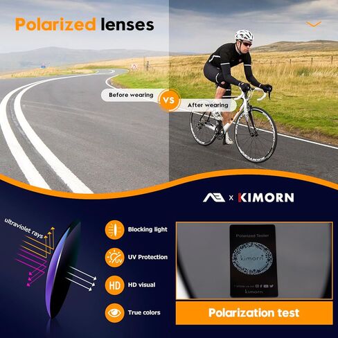 kimorn Fit Over Glasses Sunglasses for Women Men Trendy Square Shades Sun glasses Polarized UV400 Protection in Kuwait