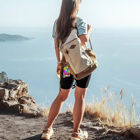 2 Pack Cute Luggage Tag for Suitcases Colorful Butterfly Leather Luggage Tags with Stainless Steel Loop Privacy Flap Name Tags,Men and Women Travel Bag Suitcase Tags in Kuwait