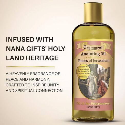 Nana Gifts Testament Anointing Oil, Rose of Sharon, Oil of Righteousness, Excellent Value Large Bottle Size 8.45 fl.oz | 250 ml in Kuwait