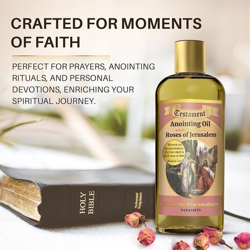 Nana Gifts Testament Anointing Oil, Rose of Sharon, Oil of Righteousness, Excellent Value Large Bottle Size 8.45 fl.oz | 250 ml in Kuwait