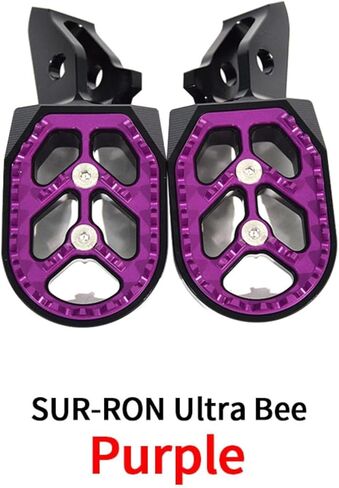 Motorcycle Foot Pegs Dirt Bike Foot Pegs Pedals for Surron Ultra Bee, Surron Accessories Foot Pedals, 7075 Aluminum, Purple in Kuwait