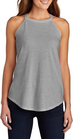 Fluffy Unicorn Ladies Perfect Tri Blend Summer Workout or Yoga Rocker Tank Top in Saudi Arabia