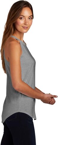 Fluffy Unicorn Ladies Perfect Tri Blend Summer Workout or Yoga Rocker Tank Top in Saudi Arabia