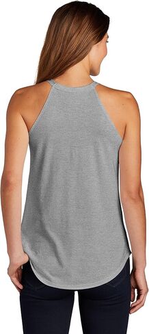 Fluffy Unicorn Ladies Perfect Tri Blend Summer Workout or Yoga Rocker Tank Top in Saudi Arabia