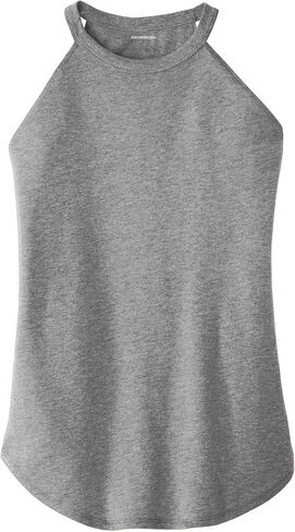 Fluffy Unicorn Ladies Perfect Tri Blend Summer Workout or Yoga Rocker Tank Top in Saudi Arabia
