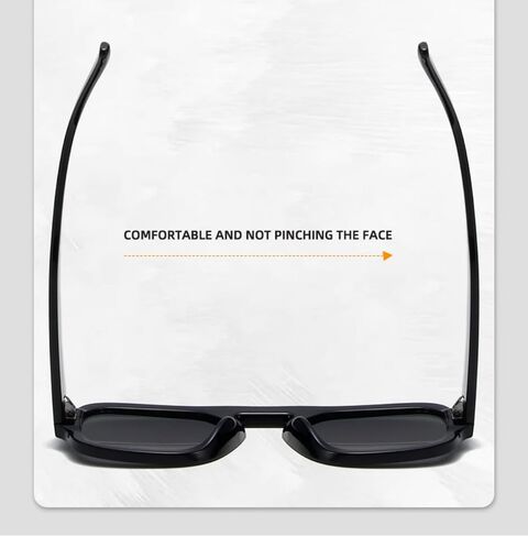 Retro 70s Square Aviator Sunglasses for Women Men Trendy Style Flat Frame Vintage Square Shades in Saudi Arabia