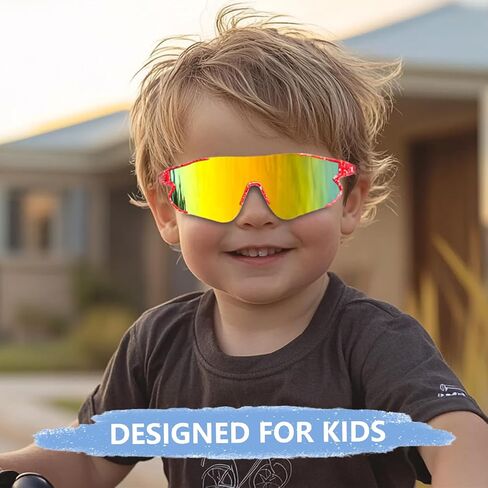 3PACK Youth Baseball Kids Sunglasses UV400 Sports Glasses for 4-12 Boys Girls Cycling Softball Running Goggles in Saudi Arabia