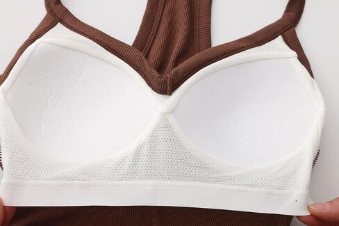 2 حزمة الخامس دبابات الرقبة للنساء بنيت في صدرية Racerback للنساء قمم الأساسيات in Kuwait