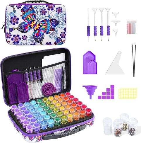 ZORETCO Diamond Painting Storage Case, 60 Slots Diamond Art Kits for Adults in Kuwait