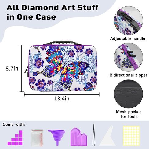 ZORETCO Diamond Painting Storage Case, 60 Slots Diamond Art Kits for Adults in Kuwait
