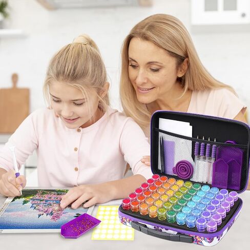 ZORETCO Diamond Painting Storage Case, 60 Slots Diamond Art Kits for Adults in Kuwait