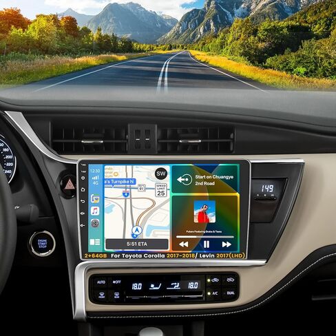 8 Core 2+64G Inefala for Toyota Corolla 2017-2018/Levin 2017(LHD) Android 13 Car Radio Stereo with Wireless Carplay Android Auto, 10.1" HD with GPS WiFi BT5.0 59UI EQ DSP Canbus Backup Camera MIC in Saudi Arabia