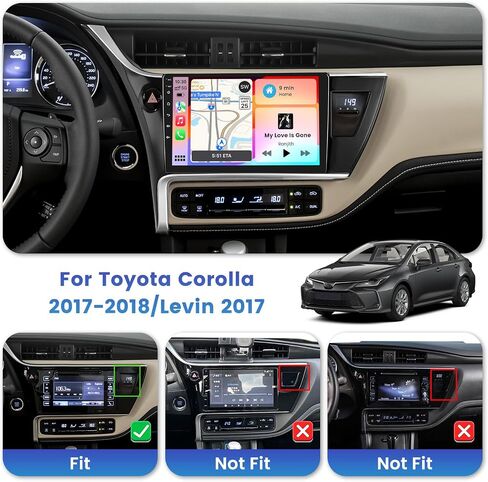 8 Core 2+64G Inefala for Toyota Corolla 2017-2018/Levin 2017(LHD) Android 13 Car Radio Stereo with Wireless Carplay Android Auto, 10.1" HD with GPS WiFi BT5.0 59UI EQ DSP Canbus Backup Camera MIC in Saudi Arabia