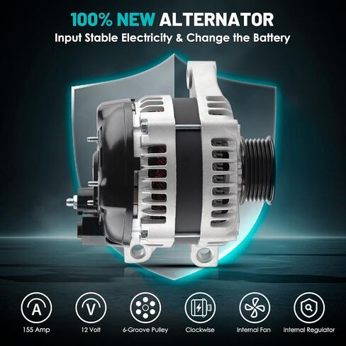 11250 Car Alternators 155A Fit for Chevrolet Equinox, Malibu, for GMC Terrain, for Suzuki XL-7, for Pontiac Torrent, for Saturn Aura Vue Automotive Replacement Alternators 104210-2890, 20841889 in Saudi Arabia