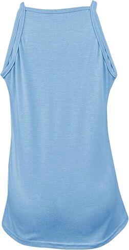 Vivitulip Girl’s Sleeveless Tank Top Cute Pleated Halter Neck Summer Cami Shirt in Saudi Arabia
