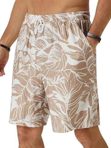 Hardaddy Men's Hawaiian Beach Shorts Lightweight Elastic Waist Lounge Pants for Travel & Sleep in Saudi Arabia
